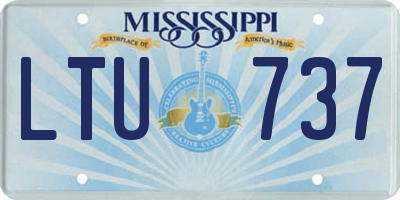 MS license plate LTU737
