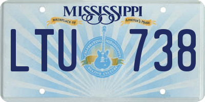 MS license plate LTU738
