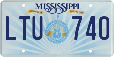 MS license plate LTU740