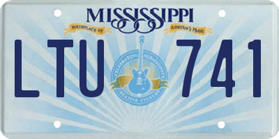 MS license plate LTU741