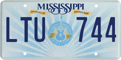 MS license plate LTU744
