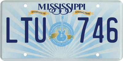 MS license plate LTU746