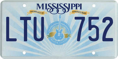 MS license plate LTU752