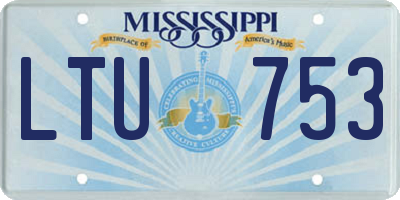 MS license plate LTU753