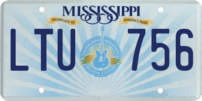 MS license plate LTU756