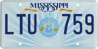 MS license plate LTU759