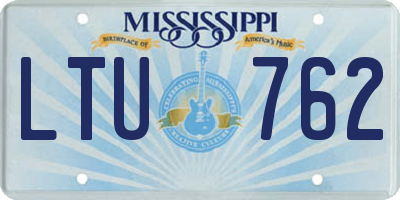 MS license plate LTU762