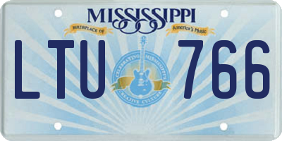 MS license plate LTU766