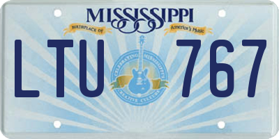 MS license plate LTU767