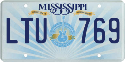 MS license plate LTU769