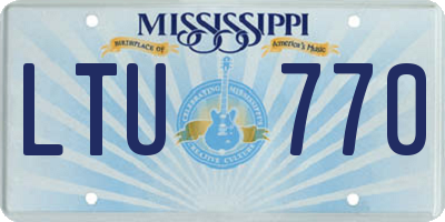 MS license plate LTU770