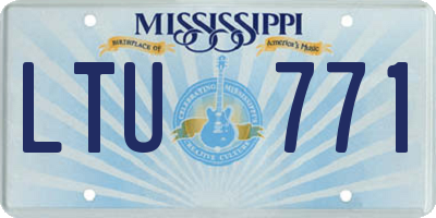 MS license plate LTU771