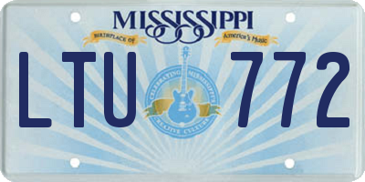 MS license plate LTU772