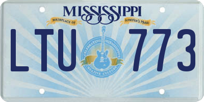 MS license plate LTU773