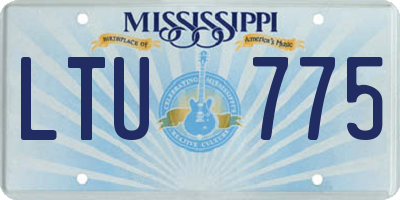 MS license plate LTU775