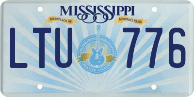 MS license plate LTU776