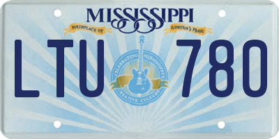 MS license plate LTU780