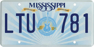MS license plate LTU781