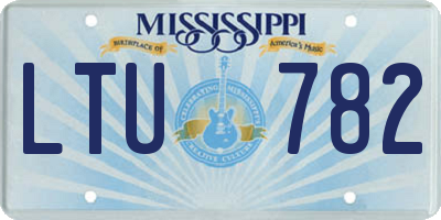 MS license plate LTU782