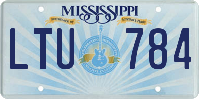 MS license plate LTU784