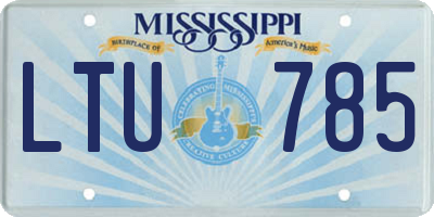MS license plate LTU785
