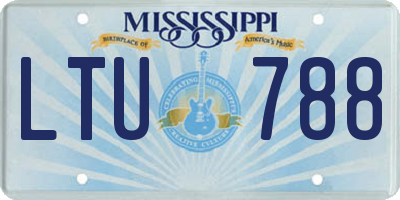MS license plate LTU788