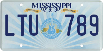 MS license plate LTU789
