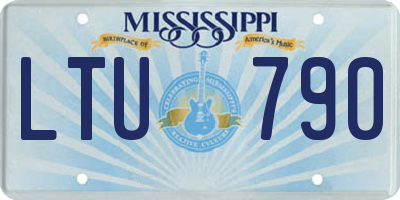 MS license plate LTU790