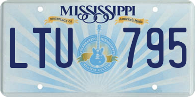 MS license plate LTU795