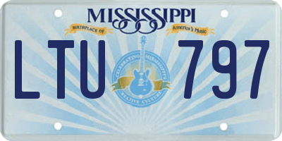 MS license plate LTU797