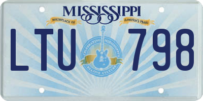 MS license plate LTU798