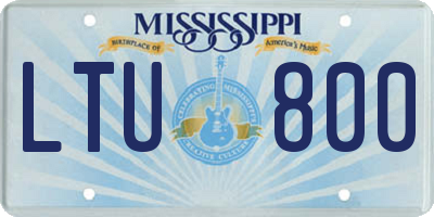 MS license plate LTU800