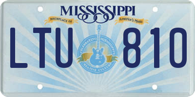 MS license plate LTU810