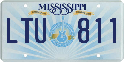 MS license plate LTU811