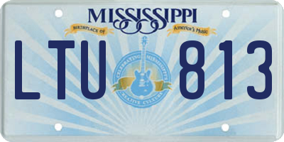 MS license plate LTU813