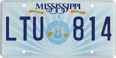 MS license plate LTU814