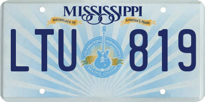 MS license plate LTU819