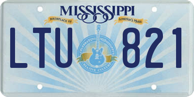 MS license plate LTU821