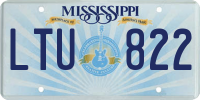 MS license plate LTU822
