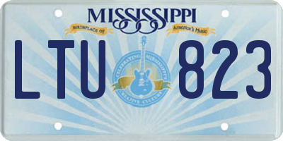 MS license plate LTU823