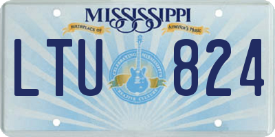 MS license plate LTU824