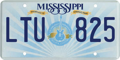 MS license plate LTU825