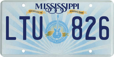 MS license plate LTU826