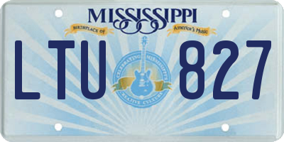 MS license plate LTU827