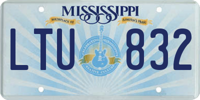 MS license plate LTU832