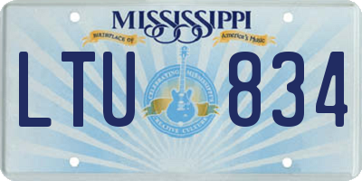 MS license plate LTU834
