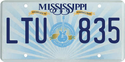MS license plate LTU835