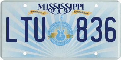 MS license plate LTU836
