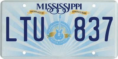 MS license plate LTU837