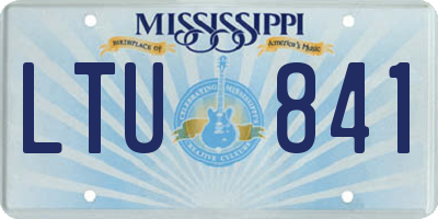 MS license plate LTU841